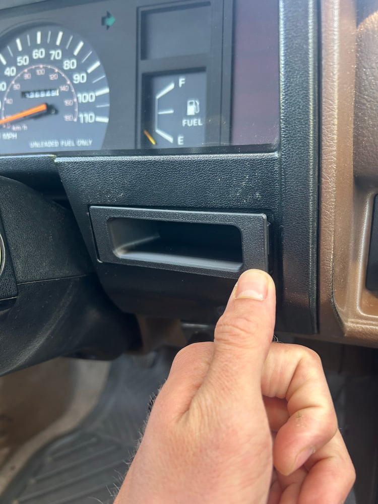 84-86 Toyota Truck Cruise Delete Cubby 