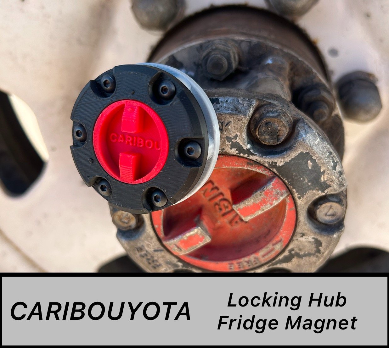 Locking Hub Fridge Magnet